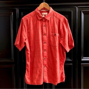 Territory Ahead shirt. Large men’s cotton orange shirt.
